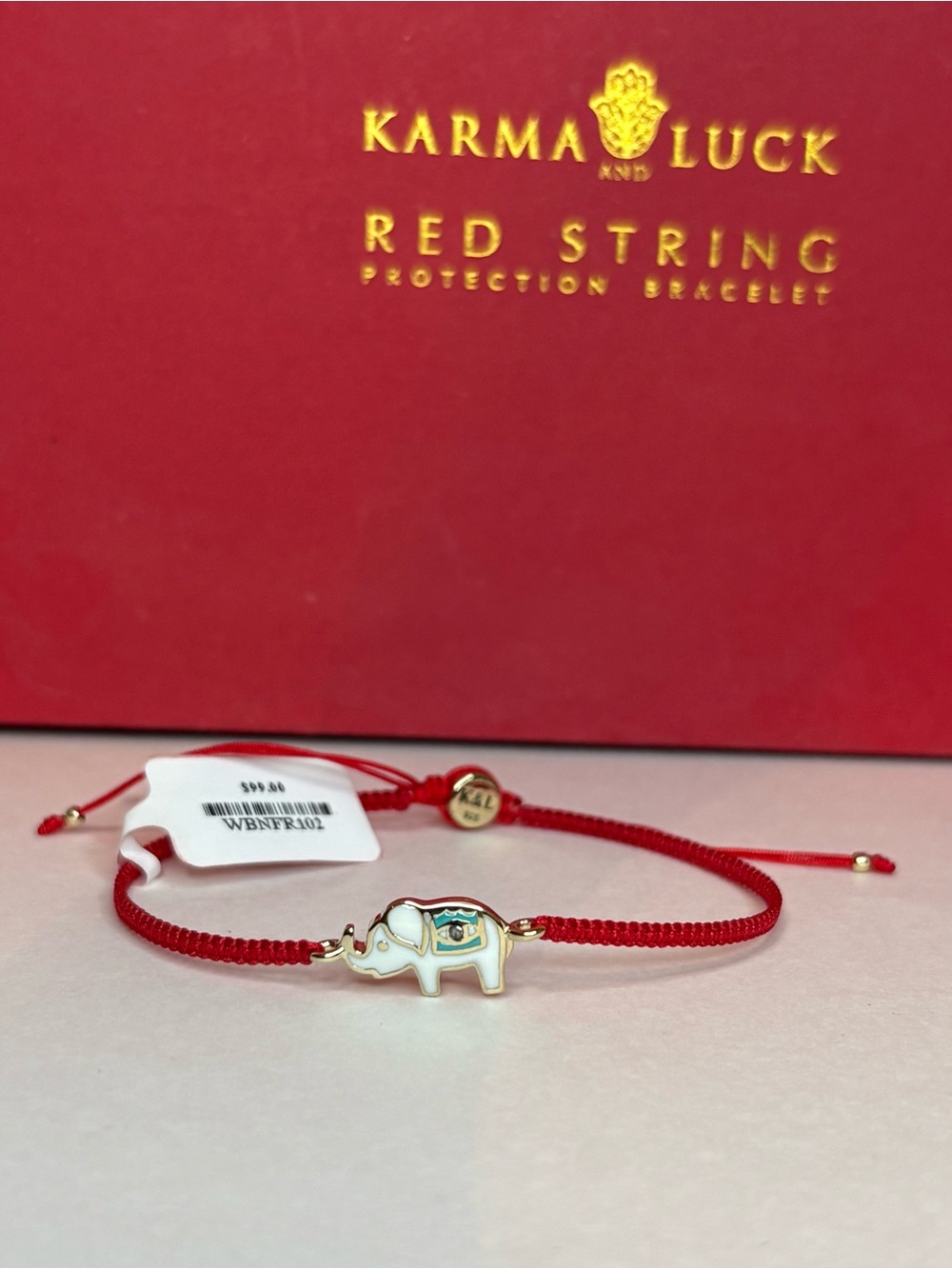 Karma and Luck Red String Elephant Protection Bracelet